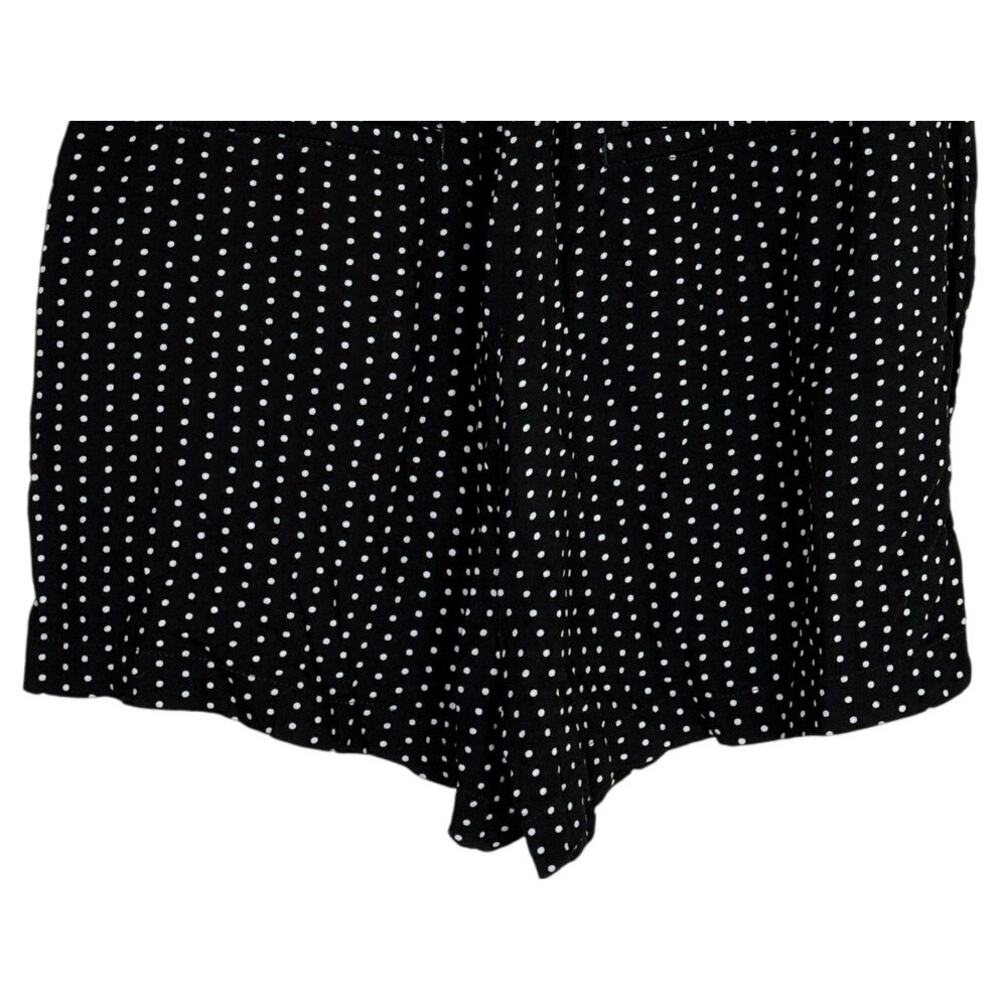 NWT Free People Magdalene High Waist Polka Dot Rayon Shorts Pocket 2 Black White - Picture 8 of 16
